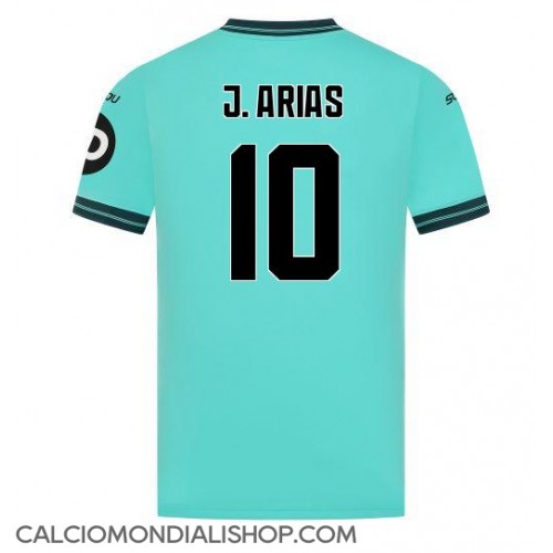 Maglie da calcio Wolves Jhon Arias #10 Seconda Maglia 2025-26 Manica Corta